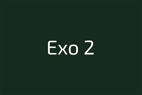 Exo 2 Fonts Shmonts