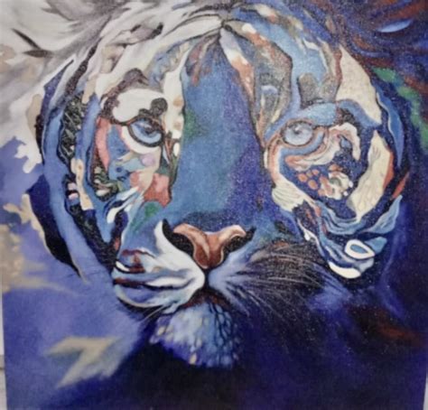 HANDMADE LION PAINTING ON CANVAS - ART Luxury Design by Kelly Vorrea