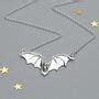 Sterling Silver Halloween Bat Necklace By Lily Charmed