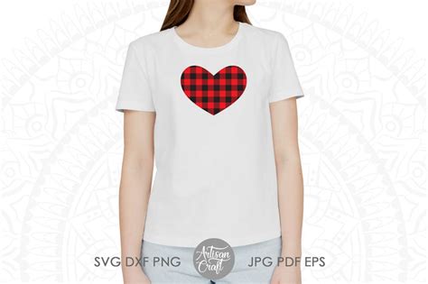 Buffalo Plaid Heart Svg Plaid Heart Png Sublimation Designs So Fontsy