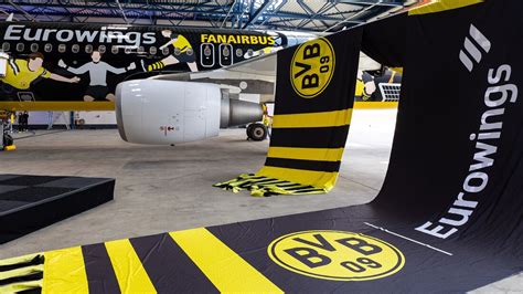 Schwarz gelb durch Lüfte Einen Airbus für BVB Fans FLUG REVUE