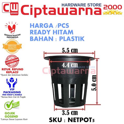 Jual Netpot Tanaman Taman Bunga Pot Dalam Hidroponik 5 Cm Shopee