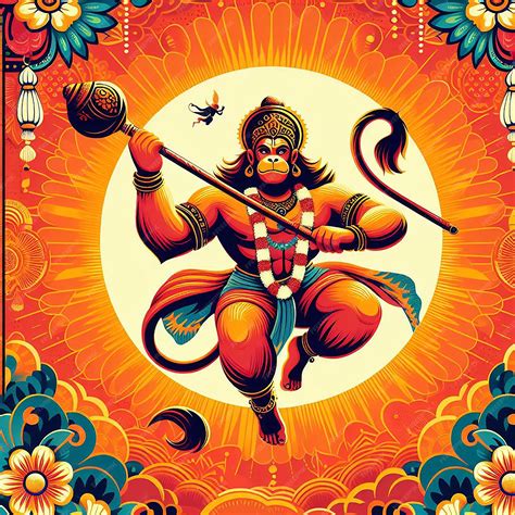 Plantilla De Hanuman Jayanti Foto Premium