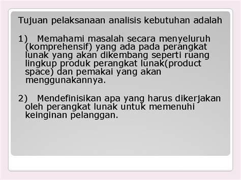 Analisis Kebutuhan Perangkat Lunak Software Requirement Analysis 7