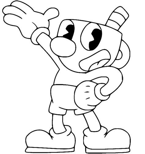 Mugman De Cuphead Coloring Pages Cuphead Coloring Pages Páginas