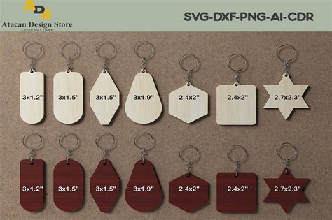 Keyrings Laser Cut Keychains Bundle Grafica Di Atacanwoodbox