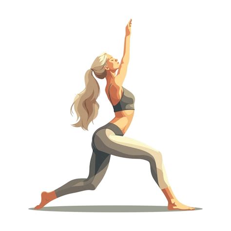 Un Dibujo De Una Mujer Haciendo Ejercicios De Yoga Vector Premium