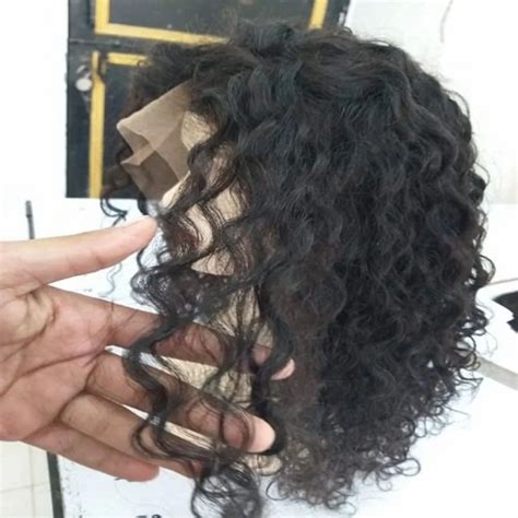 Irhe Natural Front Lace Wavy Human Hair Wig For Parlour At Rs