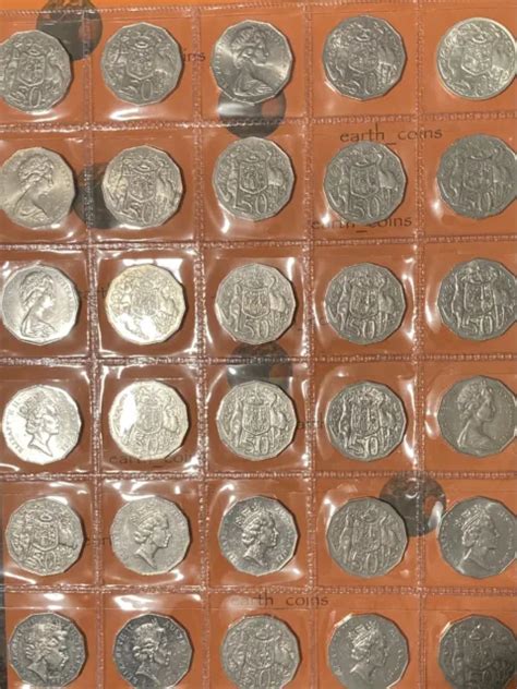 AUSTRALIAN 50 CENT coin collection 1966 to 2022 circulated, Incl all ...