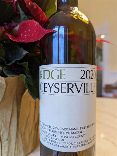 Ridge Geyserville 2020 Winespeed Karen Macneil