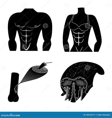 Isolated Object Of Human And Body Logo Collection Of Human And Cells