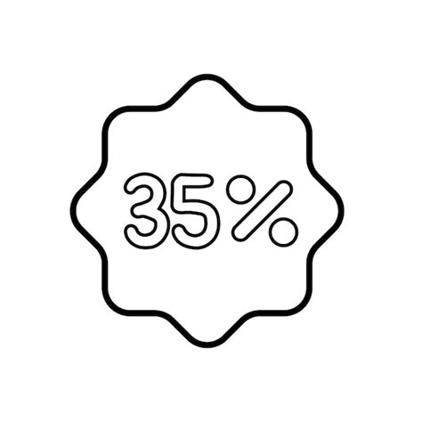 Premium Vector 35 Percent Icon