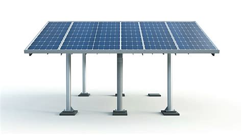 Solar Panels System On The Pole Isolated Background, Alternative ...