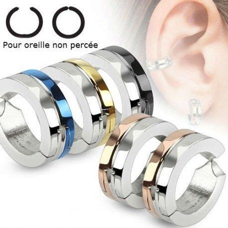 Faux Piercing Fausse Paire Boucles D Oreilles Homme Ado Acier Pour