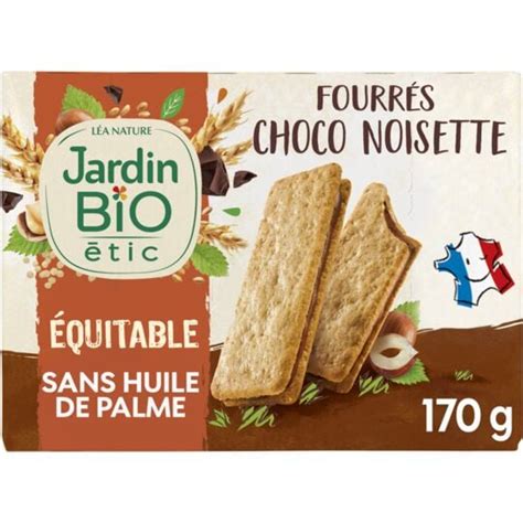 Jardin BIO étic Biscuits crousti fourrés chocolat noisette Bio JARDIN