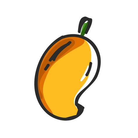 Mango Doodle Element On White Background 24287839 Vector Art At Vecteezy