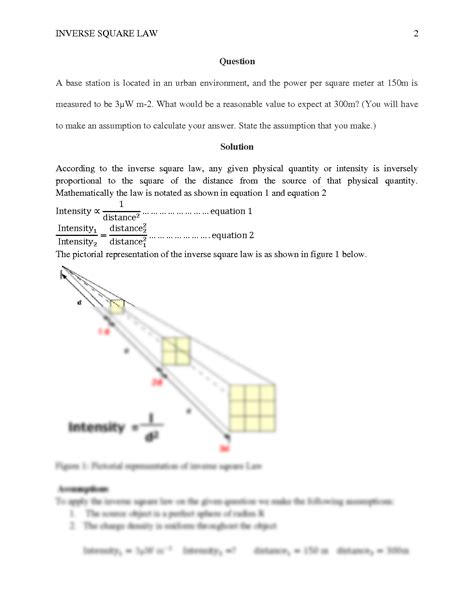 Solution Inverse Square Law Studypool