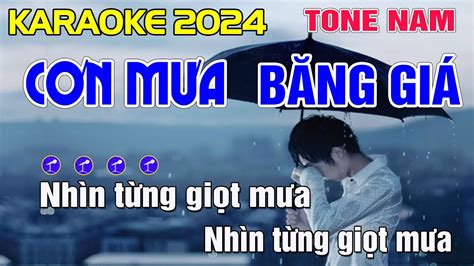 Cơn Mưa Băng Giá Karaoke Tone Nam Beat Chuẩn Minh Điệp Organ YouTube