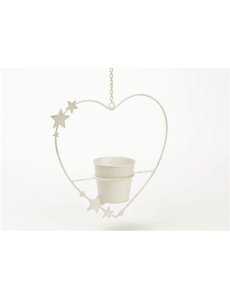 Suspension Coeur Etoile Blanc Amadeus Cades Design