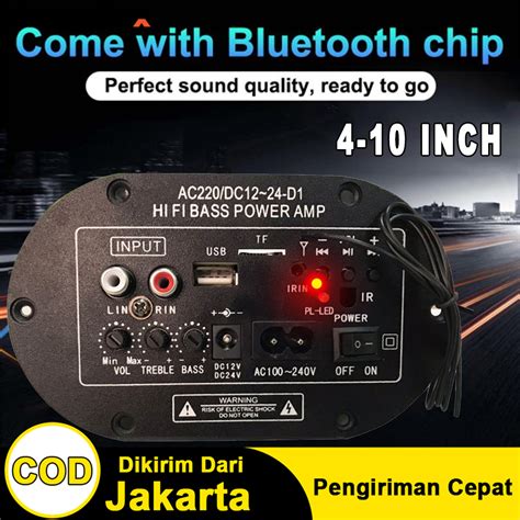 Mobil Power Amplifier Bluetooth 2 1 Hifi Bass Penguat Daya Stereo