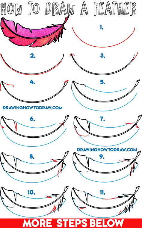 How To Draw A Feather Step By Step