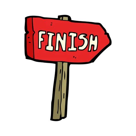 Finish Sign Cartoon — Stock Vector © Lineartestpilot 21534447