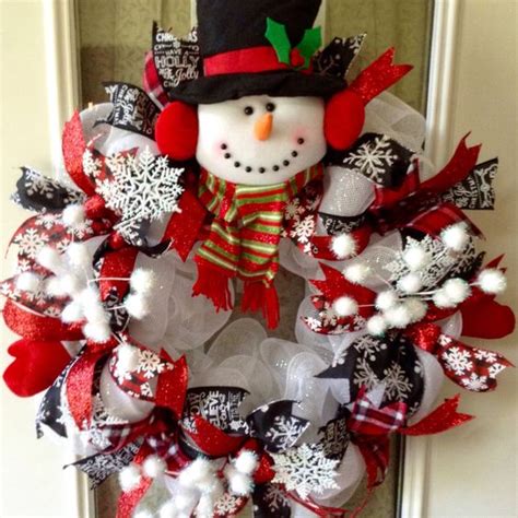 Diy Tutorials And Ideas To Make A Snowman Wreath Guide Patterns