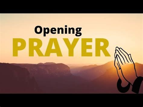 Short Opening Prayer YouTube