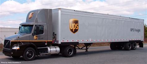 Ups Freight Volvo Tractorenginecab And A Long Box Trailer Trucks