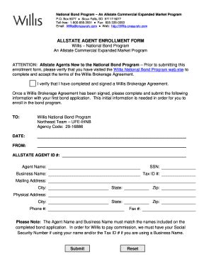 Fillable Online Allstate Enrollment Forms Fax Email Print PdfFiller