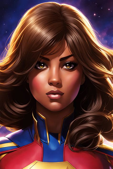 Highly Detailed Portrait Of Ms Marvel A Gallery Stablecog