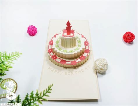 Birthday Cake Pop Up Card - Kiricard