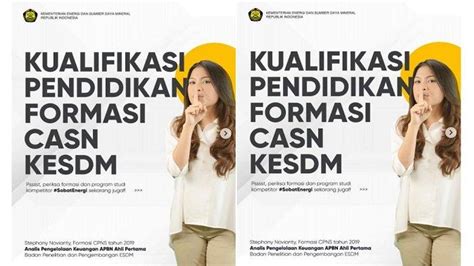 Formasi Cpns Kementerian Esdm Lengkap Dengan Kualifikasi