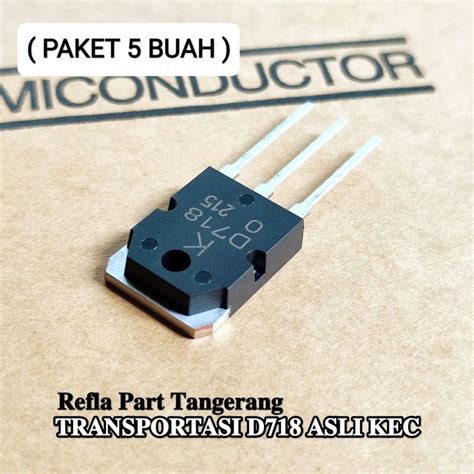 5 BUAH TRANSISTOR 2SD718 2S D718 D718 NPN ORIGINAL KEC Lazada