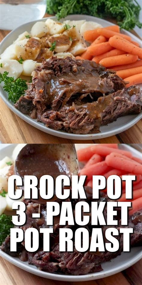 This Crock Pot 3 Packet Pot Roast Is Incredibly Easy But Incredibly