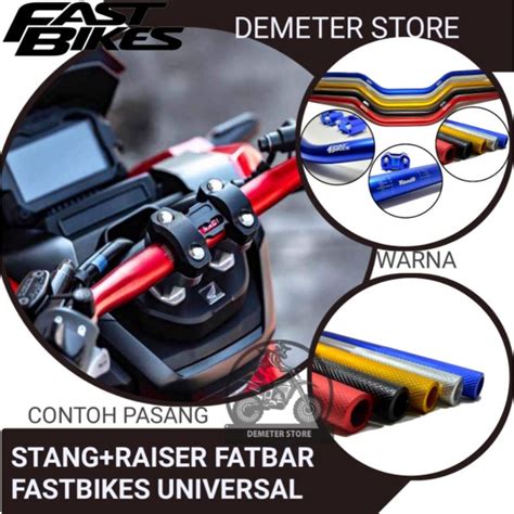 Jual Stang Fatbar SET Raiser Low CNC FASTBIKES Motor KLX NMAX PCX ADV