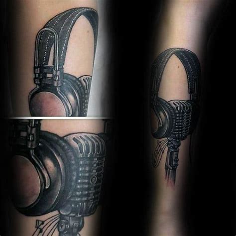 50 Headphones Tattoo Designs For Men Musical Ideas