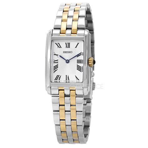Seiko Quartz White Dial Two-Tone Ladies Watch SWR087P1