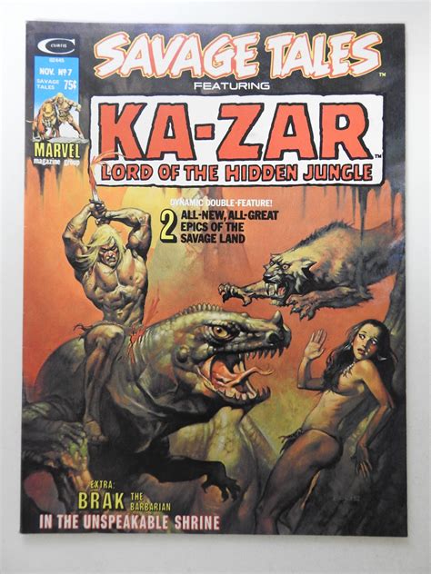 Savage Tales 7 1974 W Ka Zar Lord Of The Hidden Jungle VF