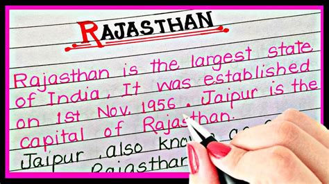 Short Note On Rajasthan Essay On Rajasthan In English Facts About