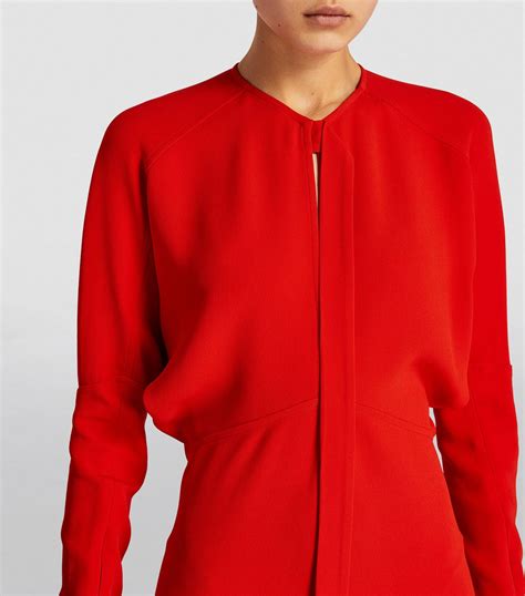 Womens Victoria Beckham Red Dolman Midi Dress Harrods Uk