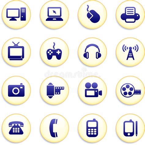 Technology Buttons Stock Illustration Illustration Of Design 36590130