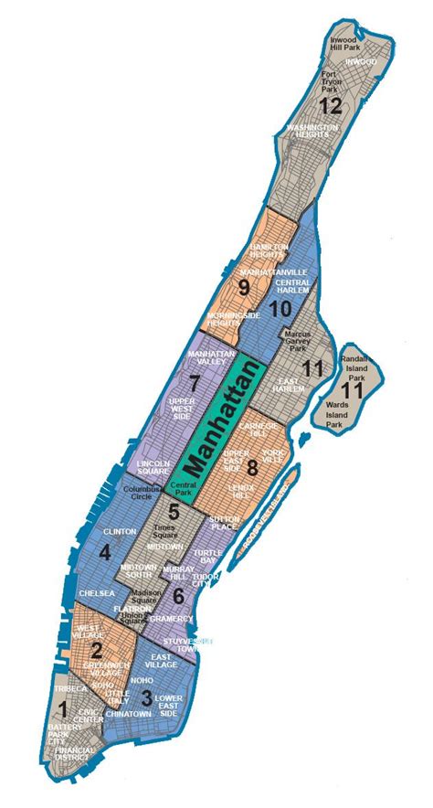 Map Of NYC 5 Boroughs Neighborhoods