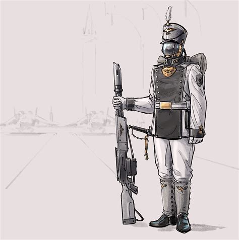 Oc Concept Art For A Custom Imperial Guard Regiment That I Drew R