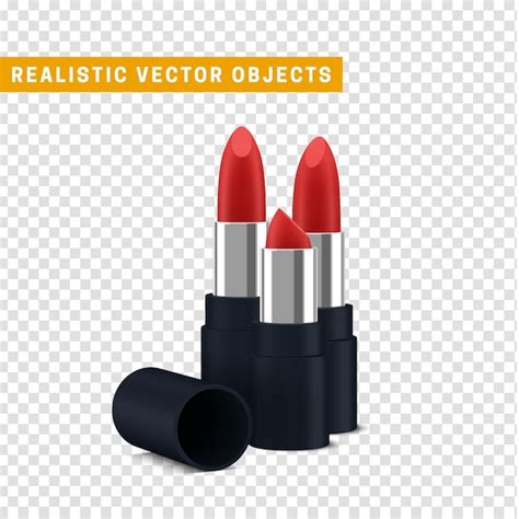 Premium Vector Lipstick Realistic 3d Design Lip Stick Womens