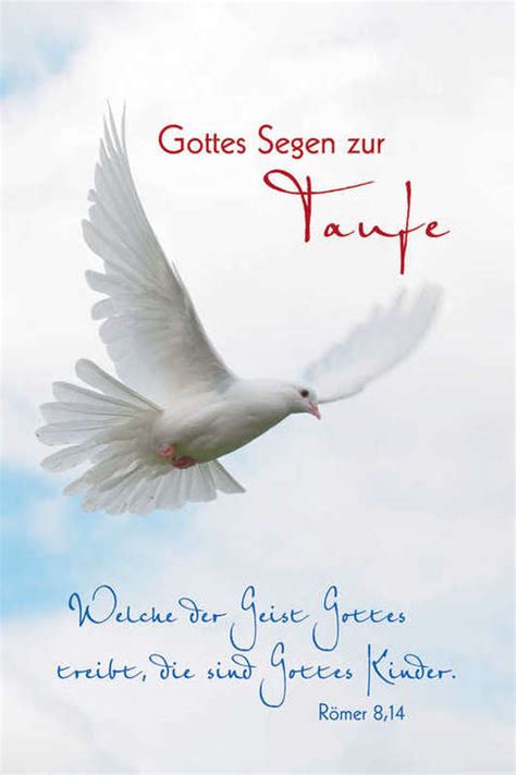 Faltkarte Gottes Segen Zur Taufe Welche Der Geist Gottes Treibt