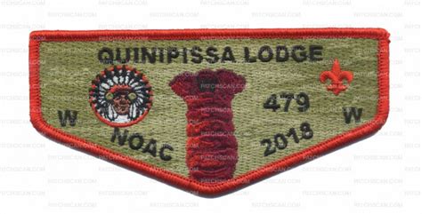 Quinipissa Lodge Noac Red Border Flap On Patchscan