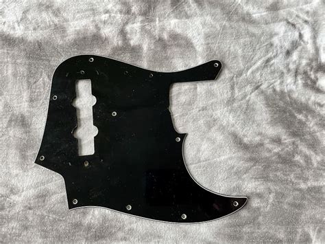 Fender Jazz Bass Pickguard 1974 3 Ply Black Reverb