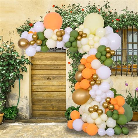 OLIVE GREEN BALLOON ARCH KIT 5 Inch Balloons Olive Green 10 White