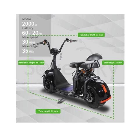 Soversky X7 Lithium Citycoco Electric Fat Tire Scooter Chopper